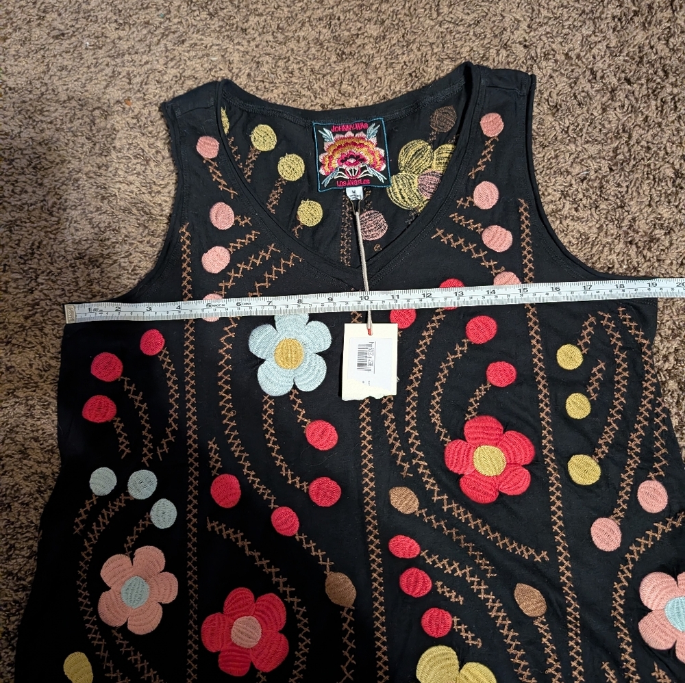 Colorful Embroidered Women's Top Johnny Was - Picture 5 of 7
